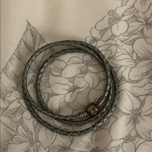 Triple wrapped leather pandora bracelet!